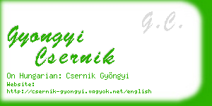 gyongyi csernik business card